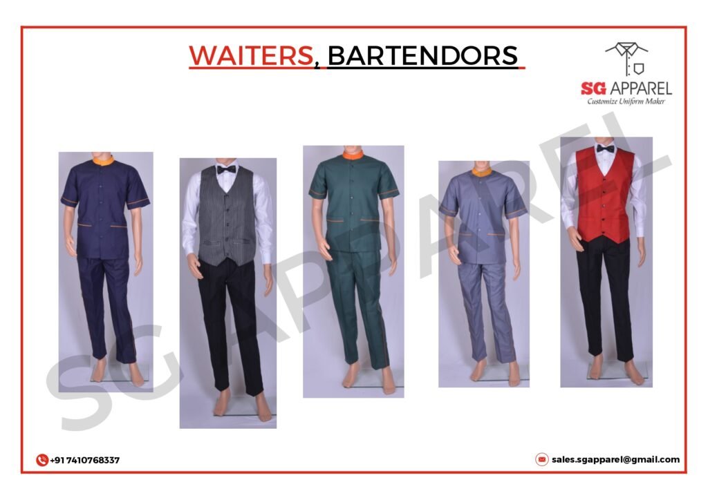 SG Apparel hospitality waiters bartenders